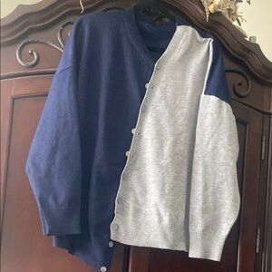 Women’s Navy and Gray Sweater